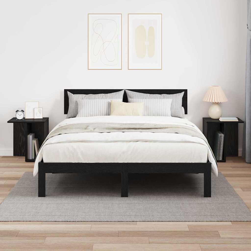 Tavolino 2 pcs Rovere Nero 37 x 32 x 40 cm Legno multistrato | homemem39