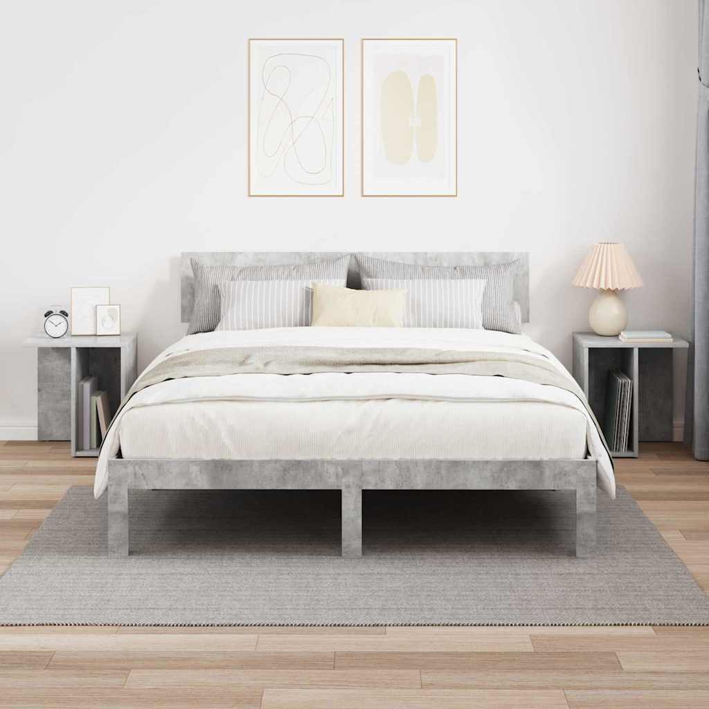 Tavolino 2 pcs Grigio cemento 37 x 32 x 40 cm Legno multistrato | homemem39