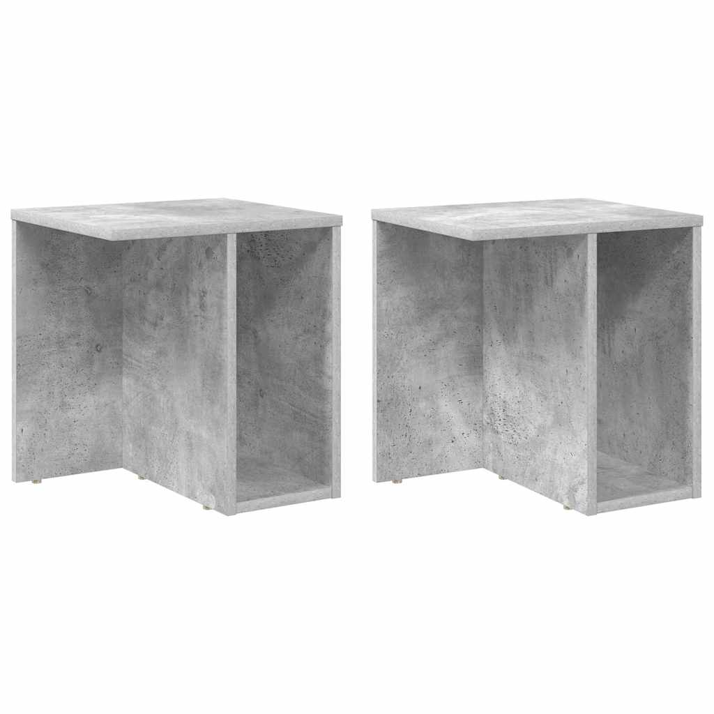 Tavolino 2 pcs Grigio cemento 37 x 32 x 40 cm Legno multistrato | homemem39