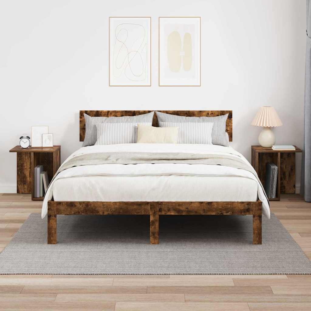 Tavolino 2 pcs Rovere fumé 37 x 32 x 40 cm Legno multistrato | homemem39