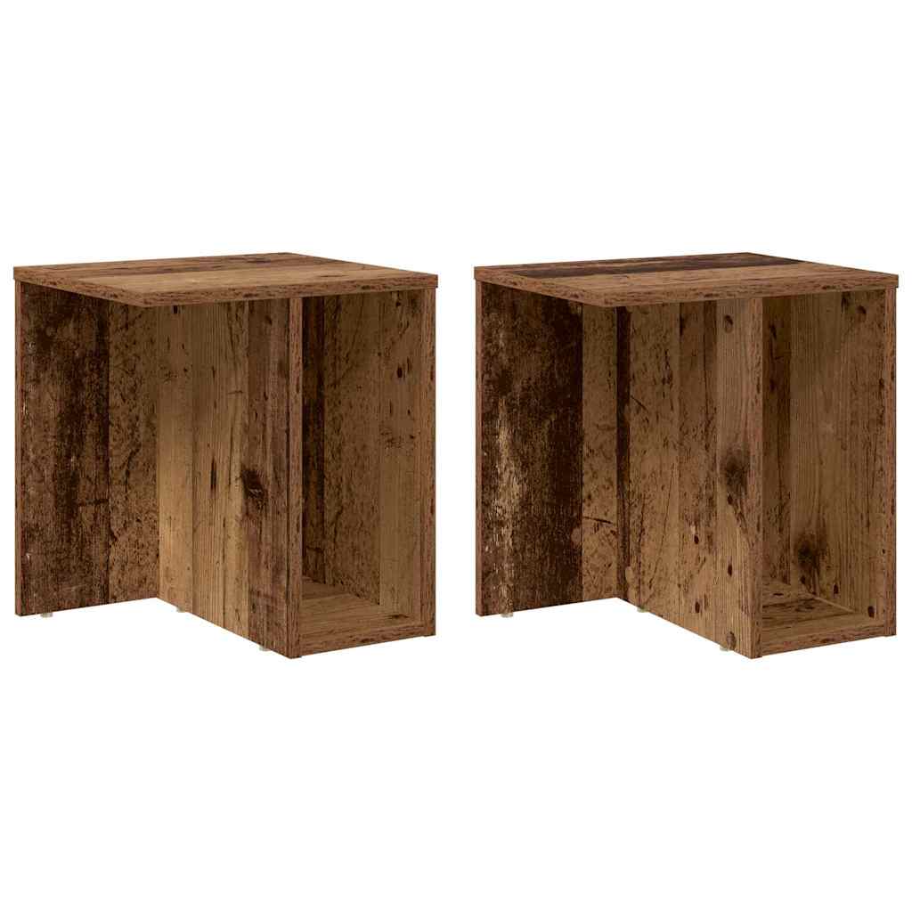 Tavolino 2 pcs Legno vecchio 37 x 32 x 40 cm Legno multistrato | homemem39
