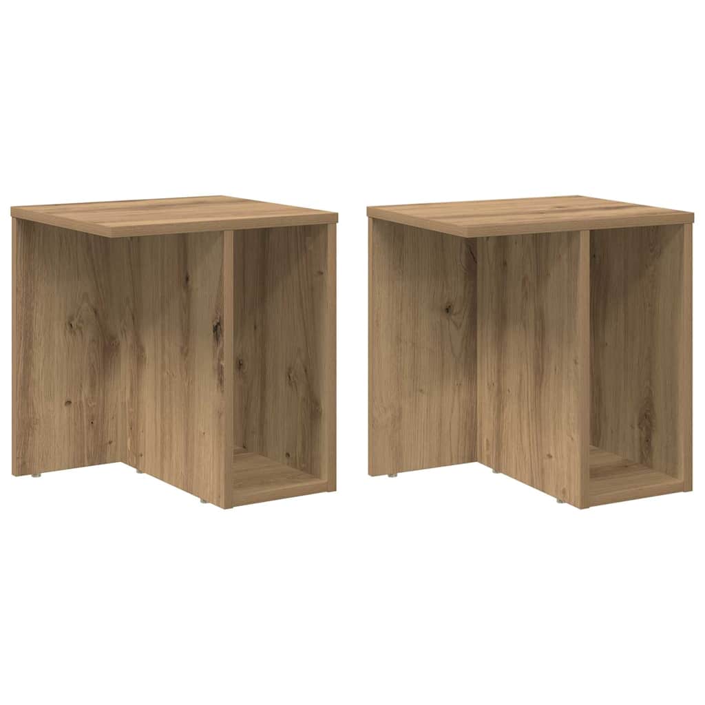 Tavolino 2 pz Rovere artigianale 37 x 32 x 40 cm | homemem39