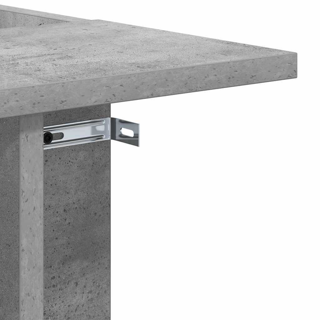Tavolino Grigio cemento 35 x 40 x 55 cm Legno multistrato
