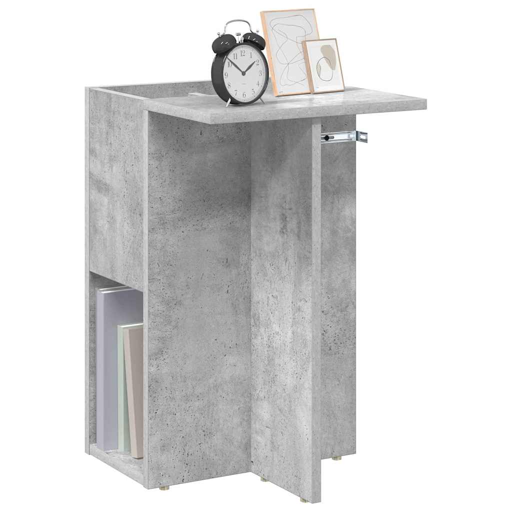 Tavolino Grigio cemento 35 x 40 x 55 cm Legno multistrato