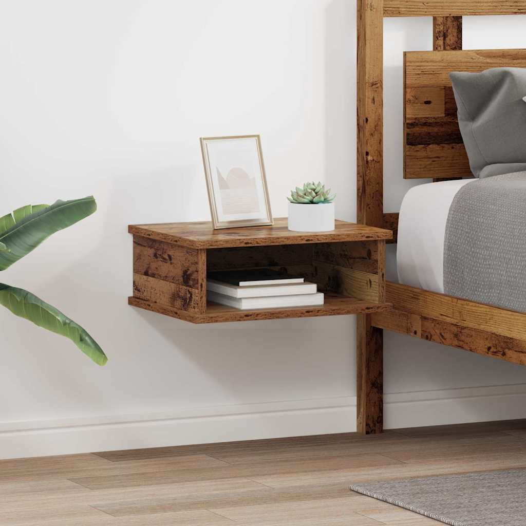 Comodino 2 pcs Legno vecchio 40 x 31 x 15 cm Legno multistrato | homemem39