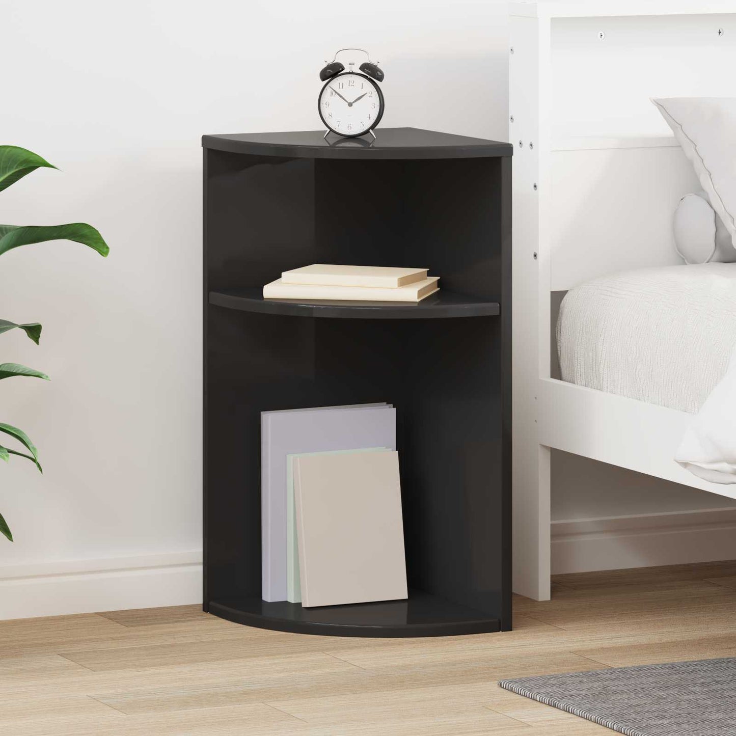Tavolino Nero 29,6 x 29,6 x 60 cm Legno multistrato | homemem39
