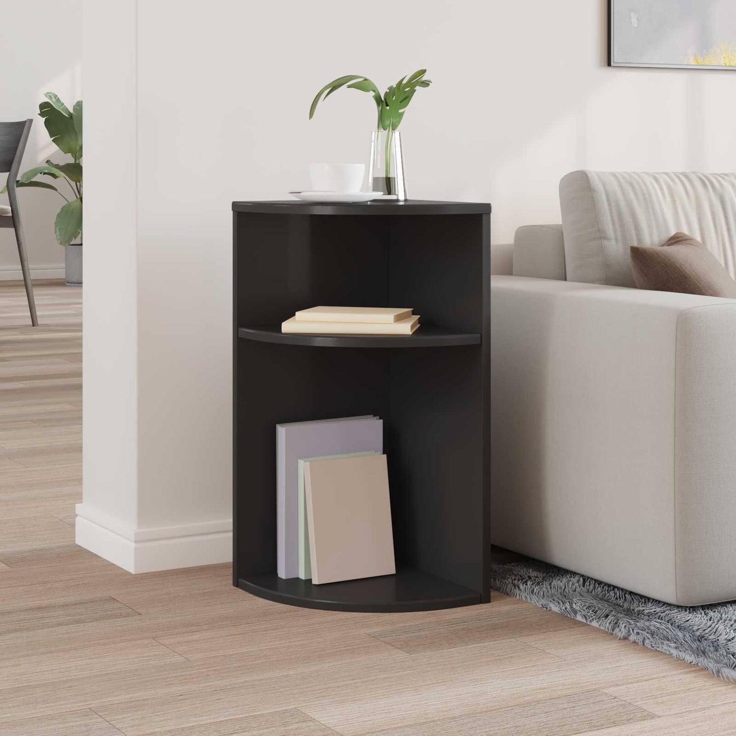 Tavolino Nero 29,6 x 29,6 x 60 cm Legno multistrato | homemem39