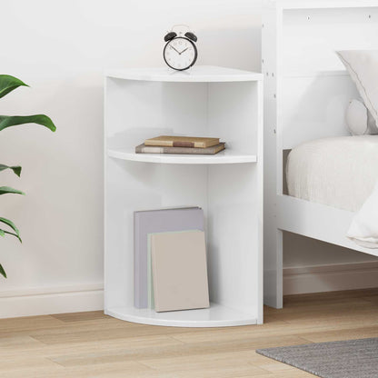 Tavolino Bianco Lucido 29,6 x 29,6 x 60 cm Legno multistrato | homemem39