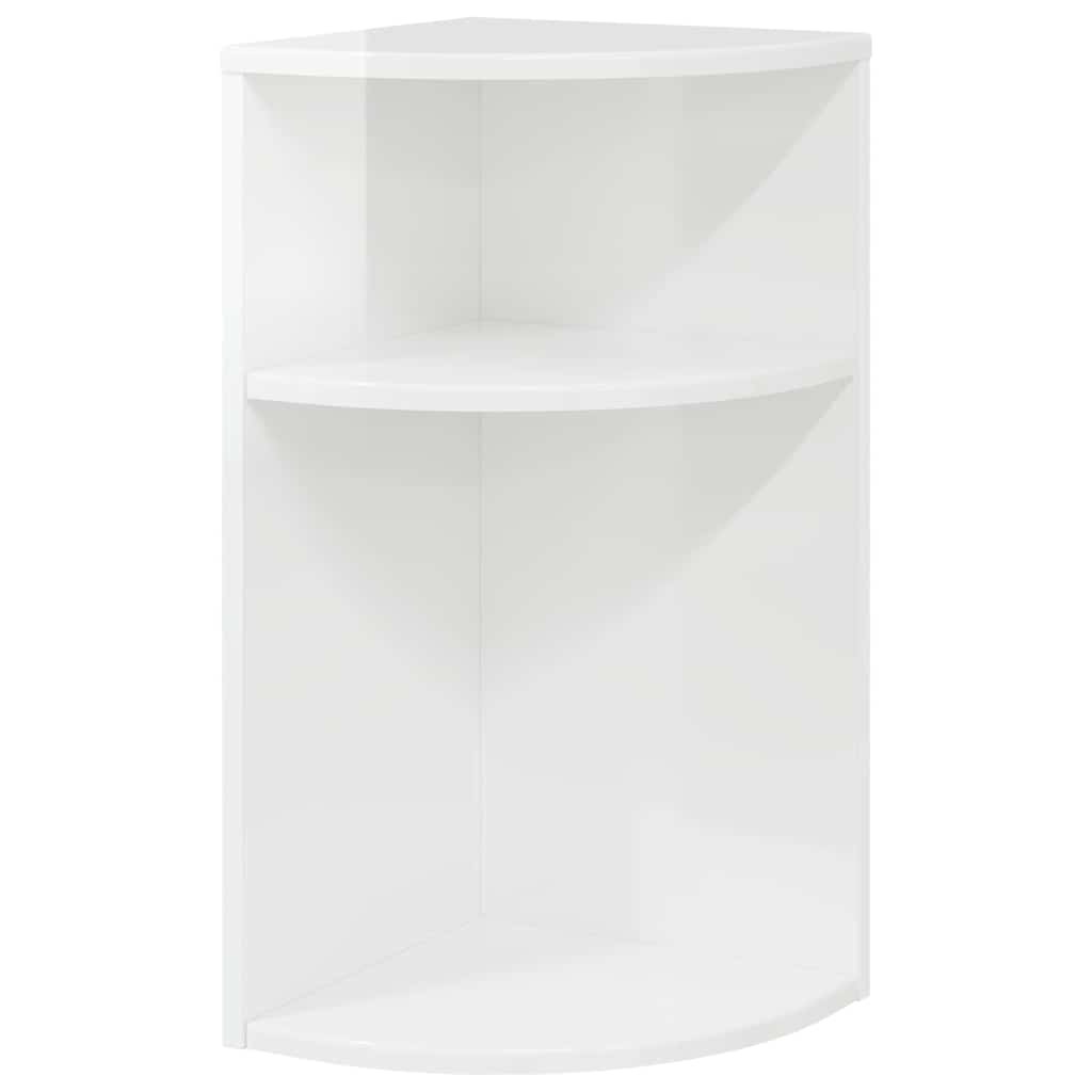 Tavolino Bianco Lucido 29,6 x 29,6 x 60 cm Legno multistrato