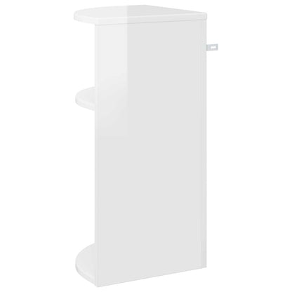 Tavolino Bianco Lucido 29,6 x 29,6 x 60 cm Legno multistrato | homemem39