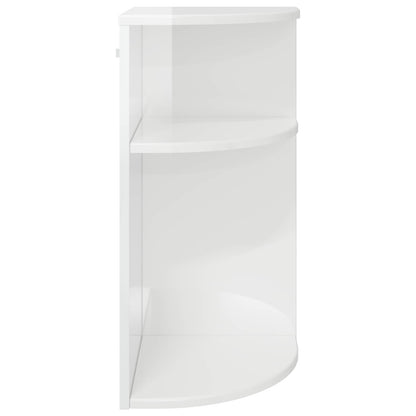 Tavolino Bianco Lucido 29,6 x 29,6 x 60 cm Legno multistrato | homemem39