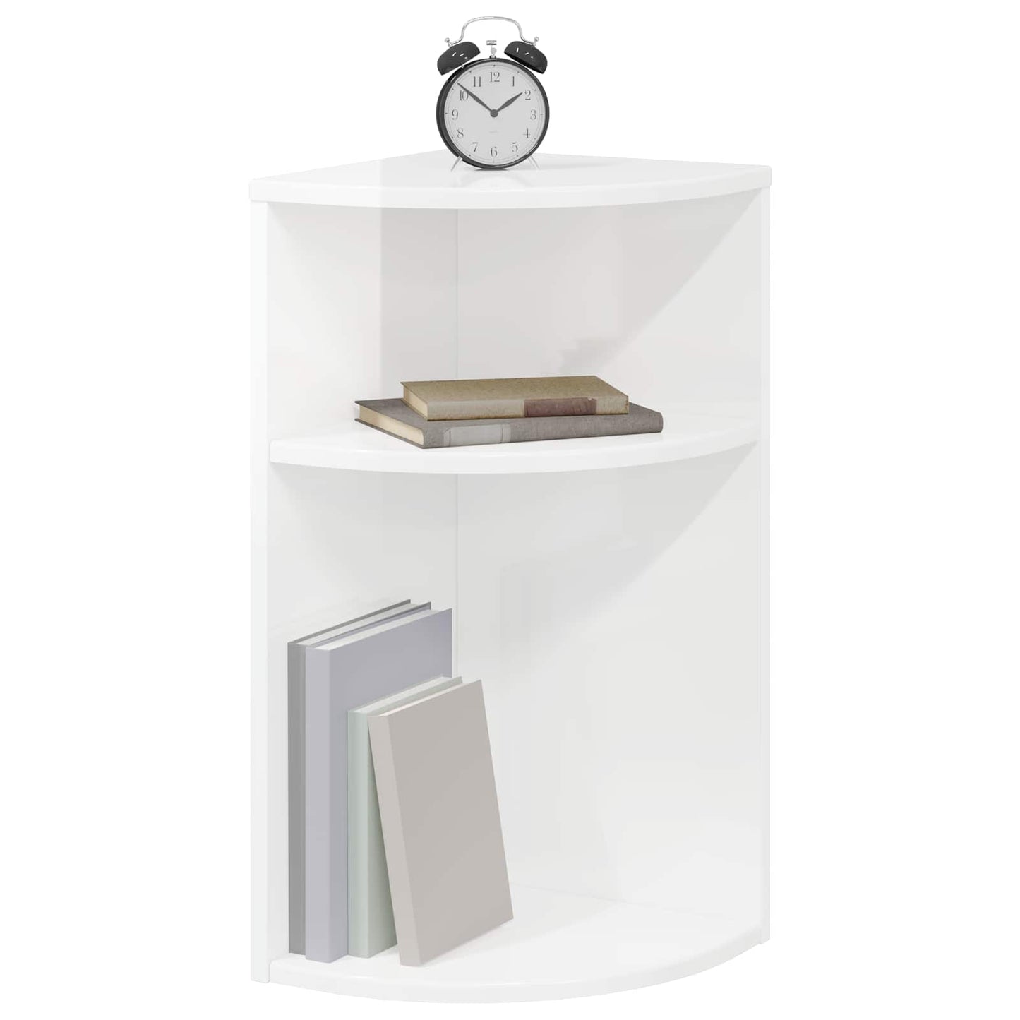 Tavolino Bianco Lucido 29,6 x 29,6 x 60 cm Legno multistrato | homemem39