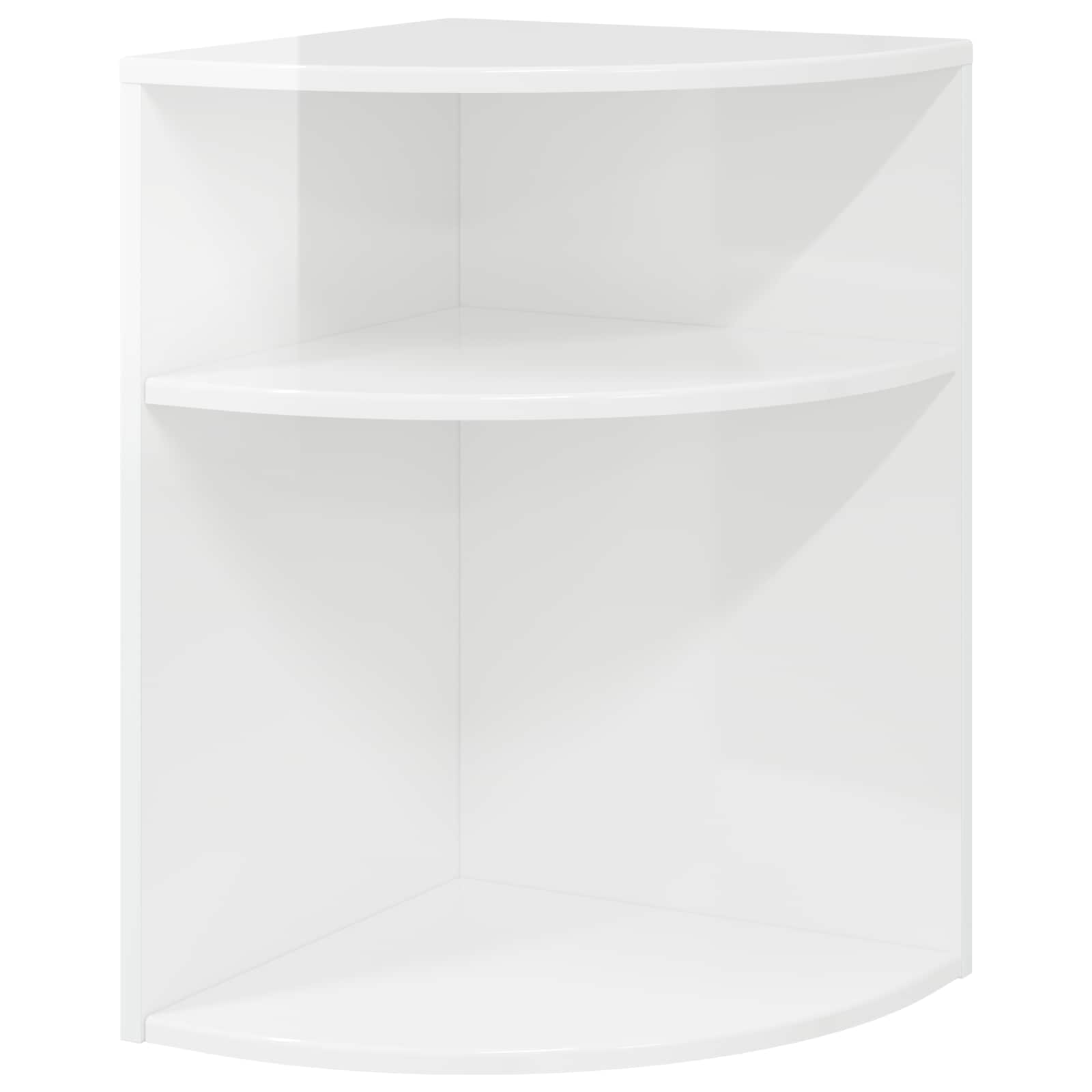 Tavolino Bianco Lucido 39,7 x 39,7 x 60 cm Legno multistrato | homemem39