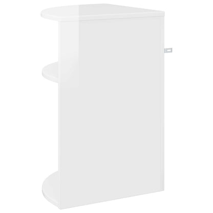 Tavolino Bianco Lucido 39,7 x 39,7 x 60 cm Legno multistrato | homemem39