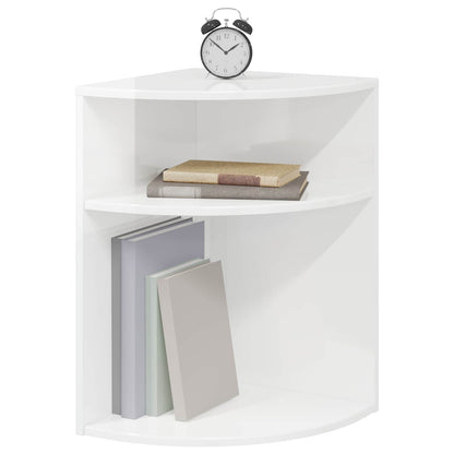 Tavolino Bianco Lucido 39,7 x 39,7 x 60 cm Legno multistrato | homemem39