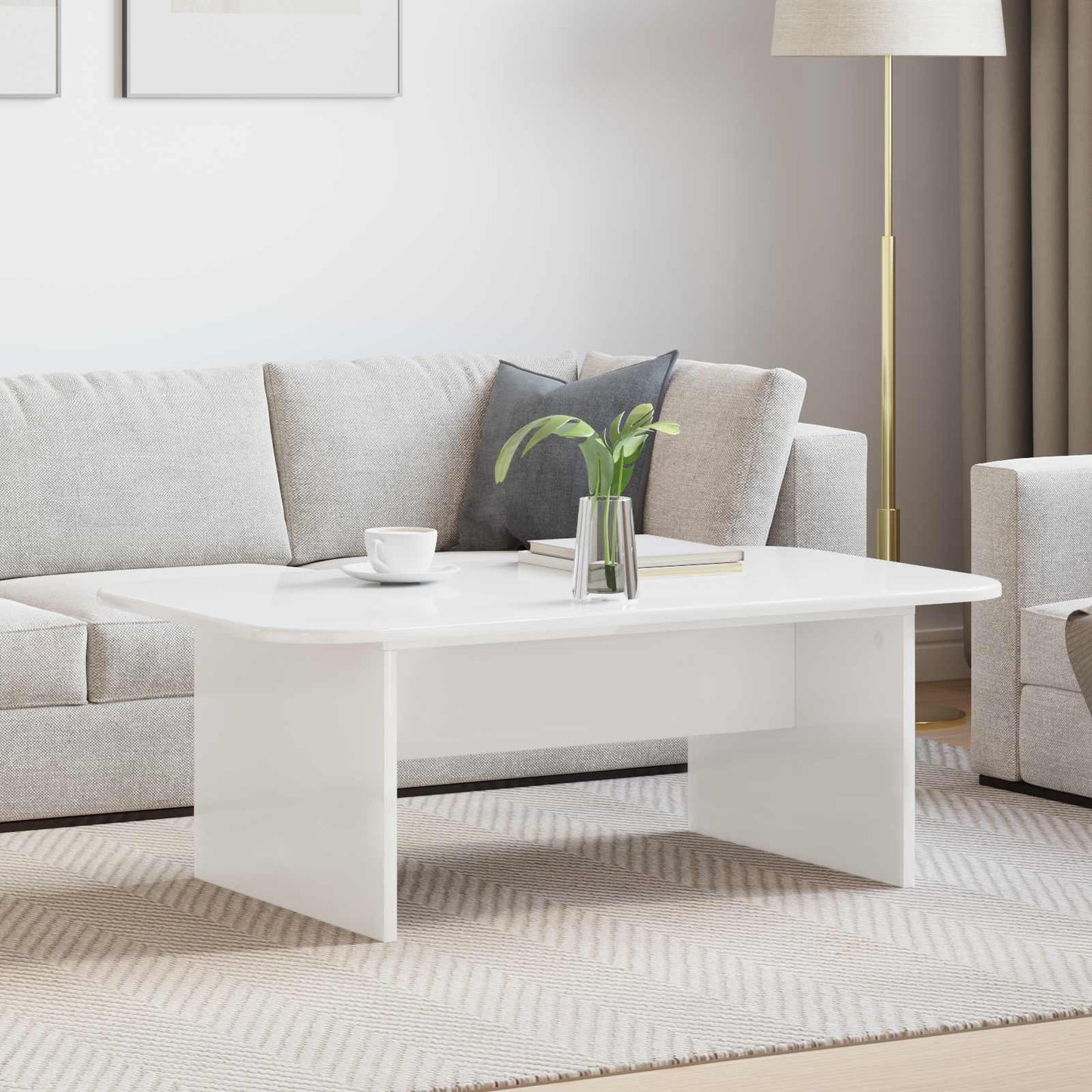 Tavolino da salotto Bianco 93 x 53 x 33 cm Legno multistrato
