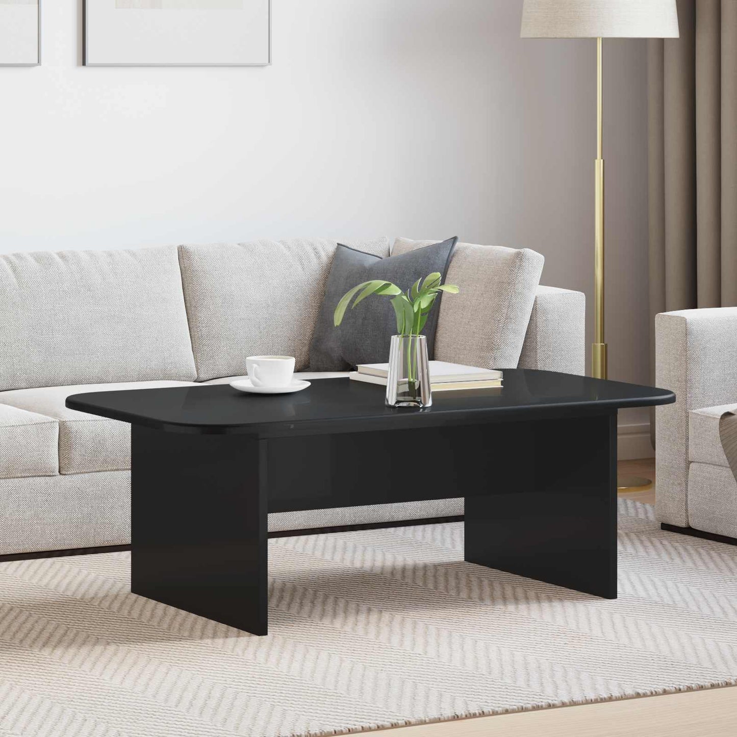Tavolino da salotto Nero 93 x 53 x 33 cm Legno ingegnerizzato