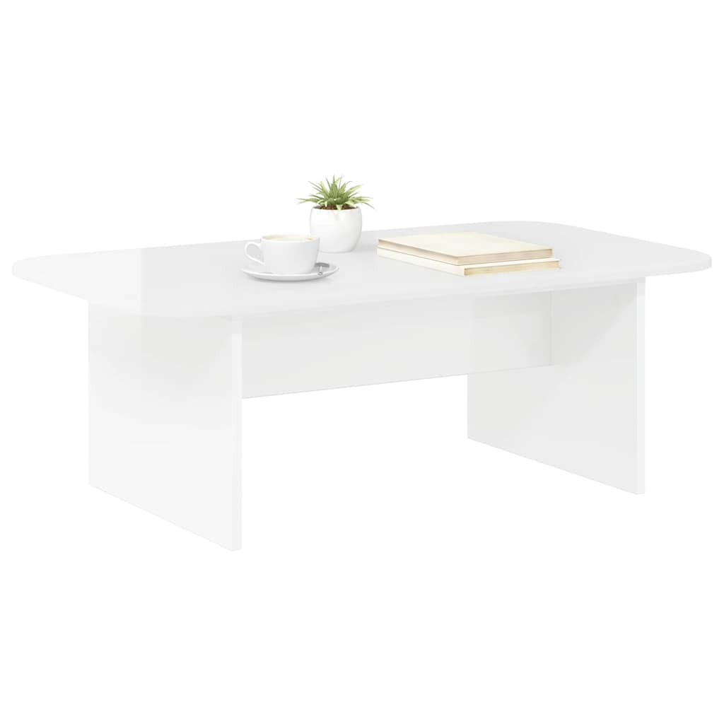 Tavolino da salotto Bianco Lucido 93 x 53 x 33 cm | homemem39