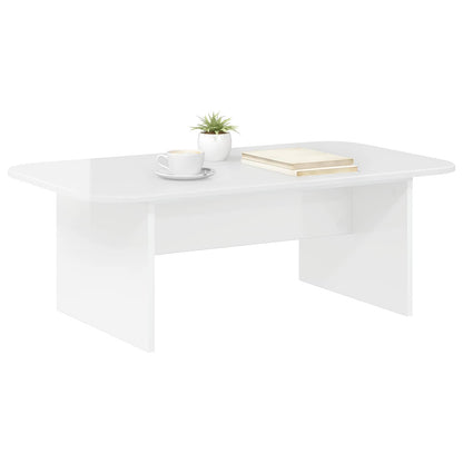 Tavolino da salotto Bianco Lucido 93 x 53 x 33 cm
