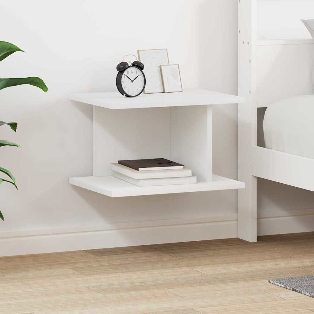 Comodino Bianco 40 x 30 x 25 cm Legno multistrato | homemem39