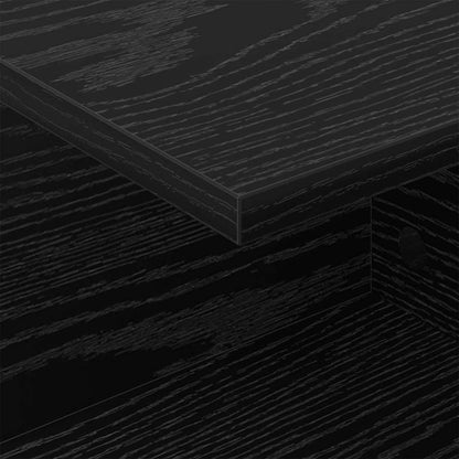Comodino Rovere Nero 40 x 30 x 25 cm Legno multistrato | homemem39