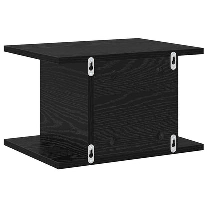 Comodino Rovere Nero 40 x 30 x 25 cm Legno multistrato | homemem39