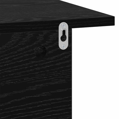 Comodino 2 pcs Rovere Nero 40 x 30 x 25 cm Legno multistrato | homemem39