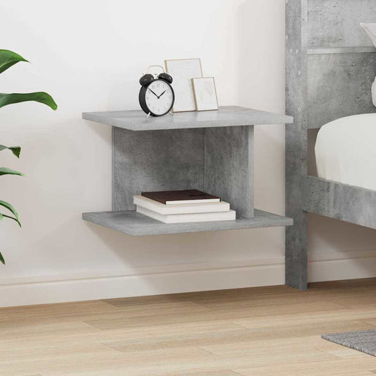 Comodino Grigio cemento 40 x 30 x 25 cm Legno ingegnerizzato