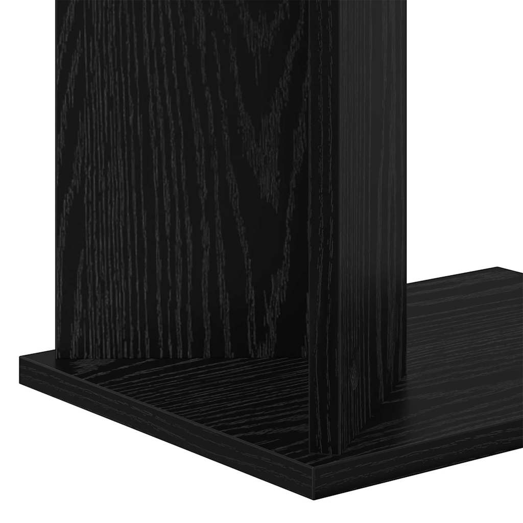 Tavolino Rovere Nero 35 x 25 x 50 cm Legno multistrato