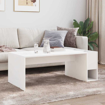 Tavolino da salotto Bianco 101,5 x 50 x 37 cm Legno multistrato | homemem39