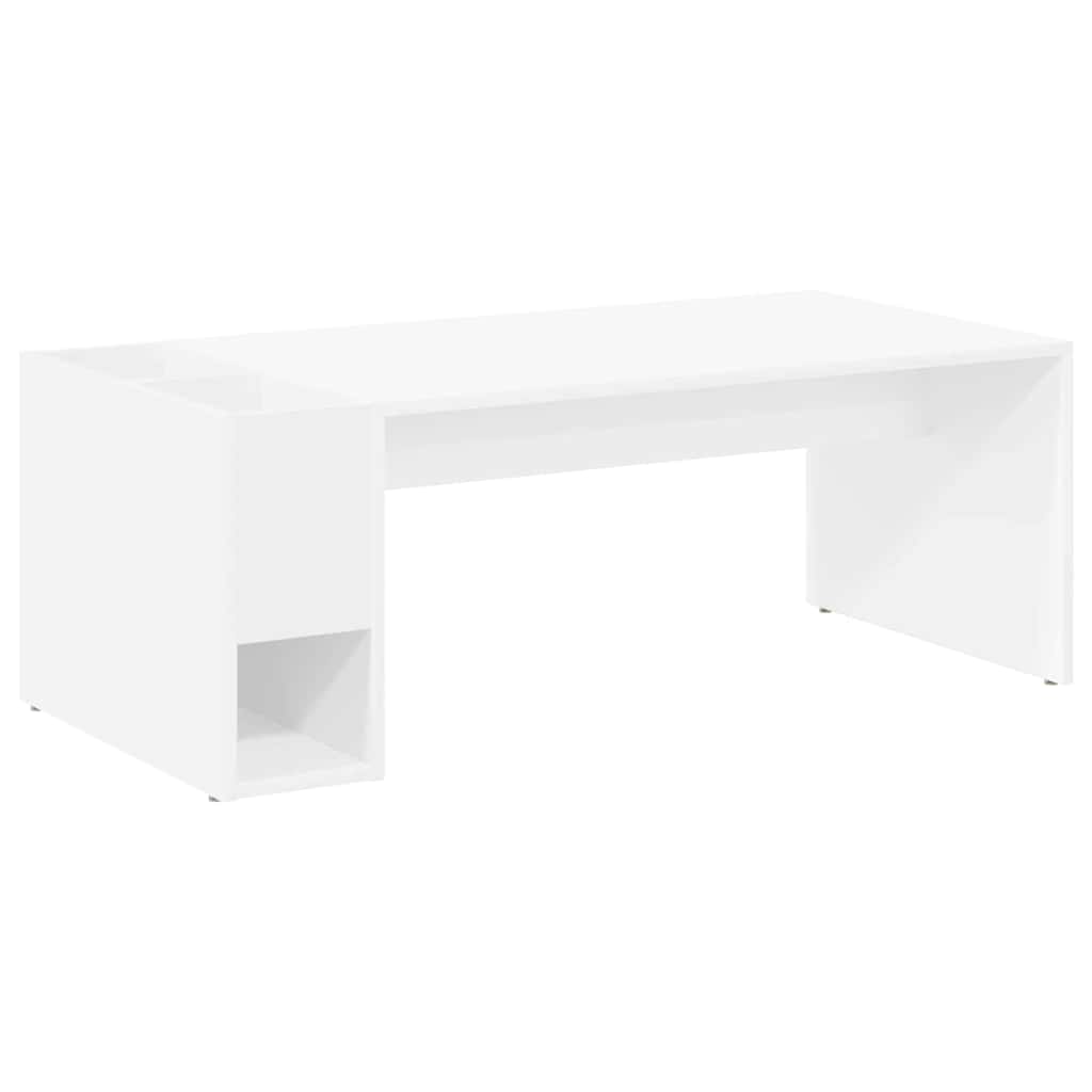 Tavolino da salotto Bianco 101,5 x 50 x 37 cm Legno multistrato | homemem39