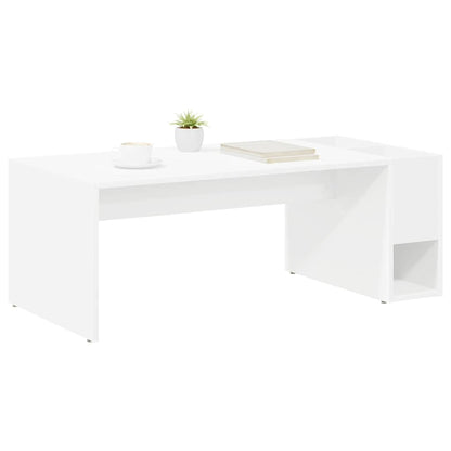 Tavolino da salotto Bianco 101,5 x 50 x 37 cm Legno multistrato | homemem39