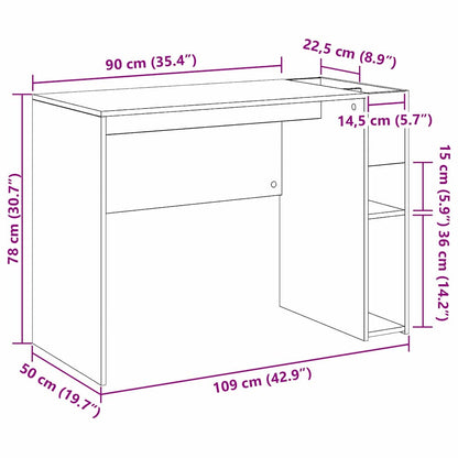 Scrivania Bianco 109 x 50 x 78 cm Legno multistrato