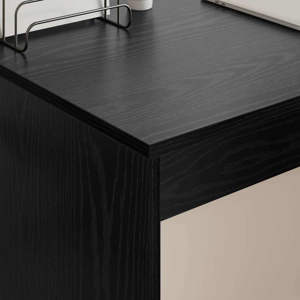 Scrivania Rovere Nero 109 x 50 x 78 cm Legno multistrato | homemem39