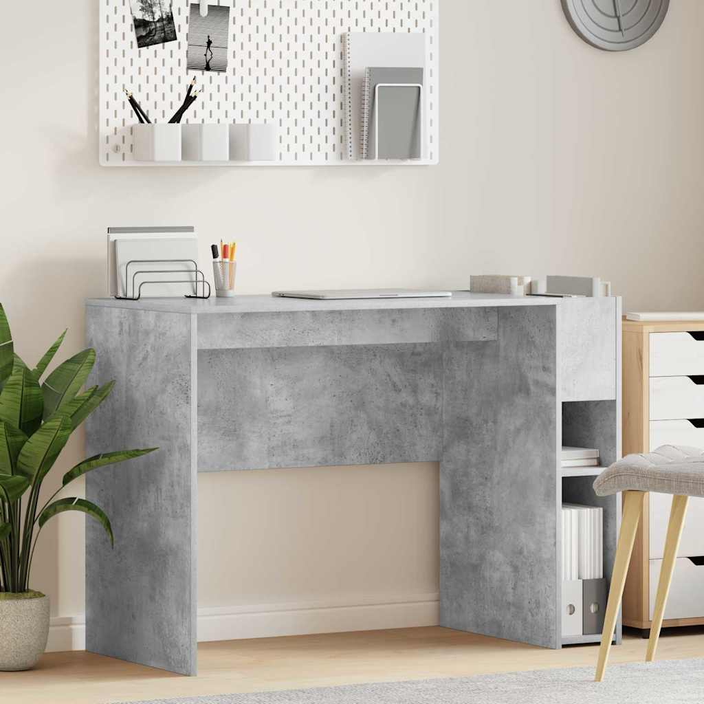Scrivania Grigio cemento 109 x 50 x 78 cm Legno multistrato | homemem39