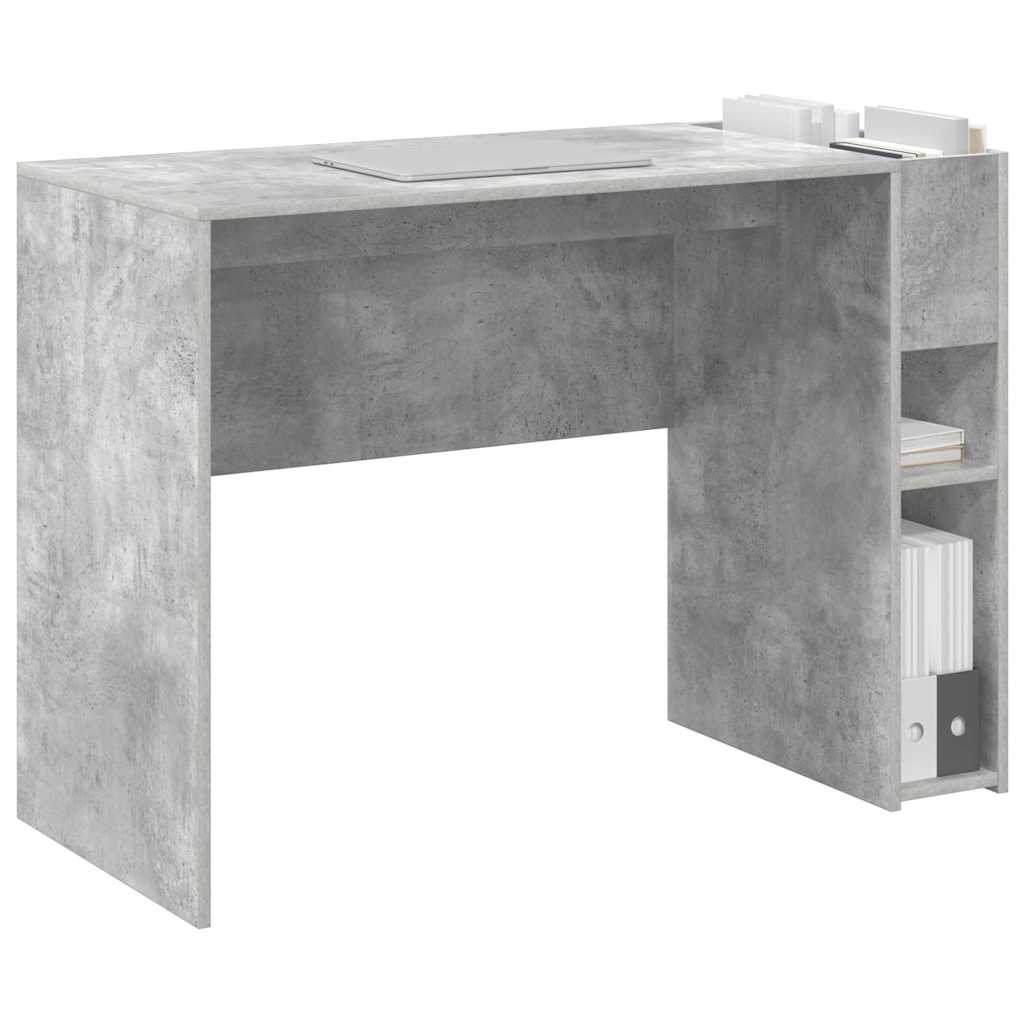 Scrivania Grigio cemento 109 x 50 x 78 cm Legno multistrato | homemem39