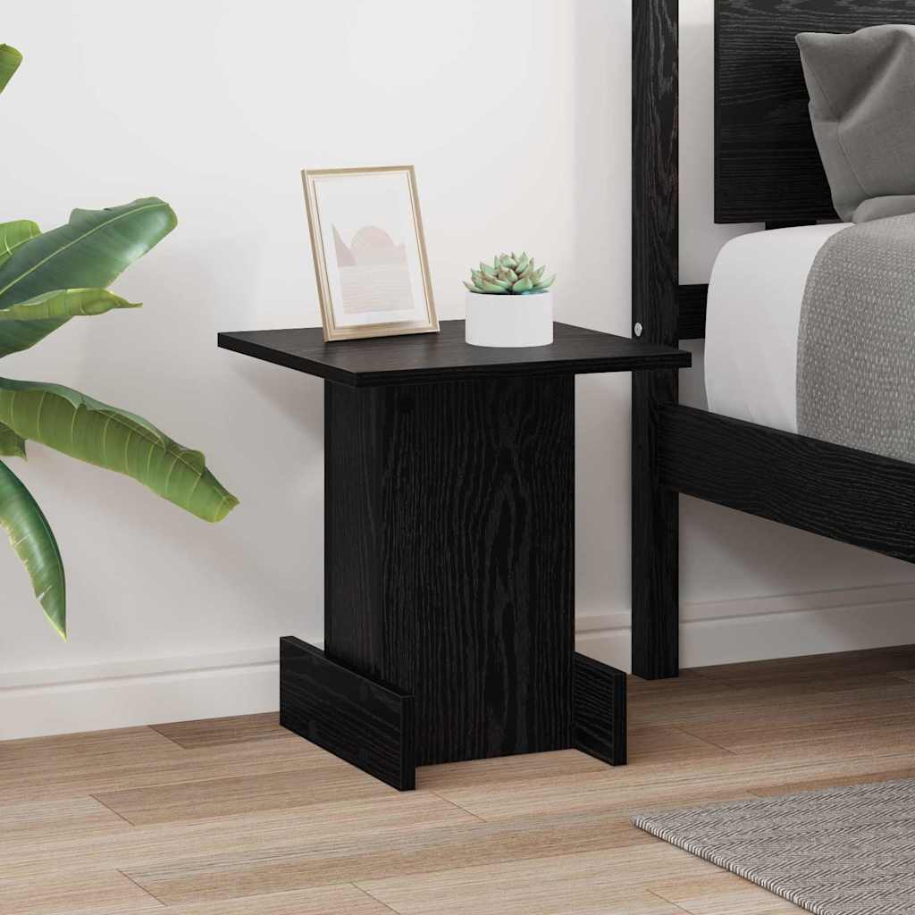 Tavolino Rovere Nero 35,5 x 35 x 40 cm Legno multistrato | homemem39