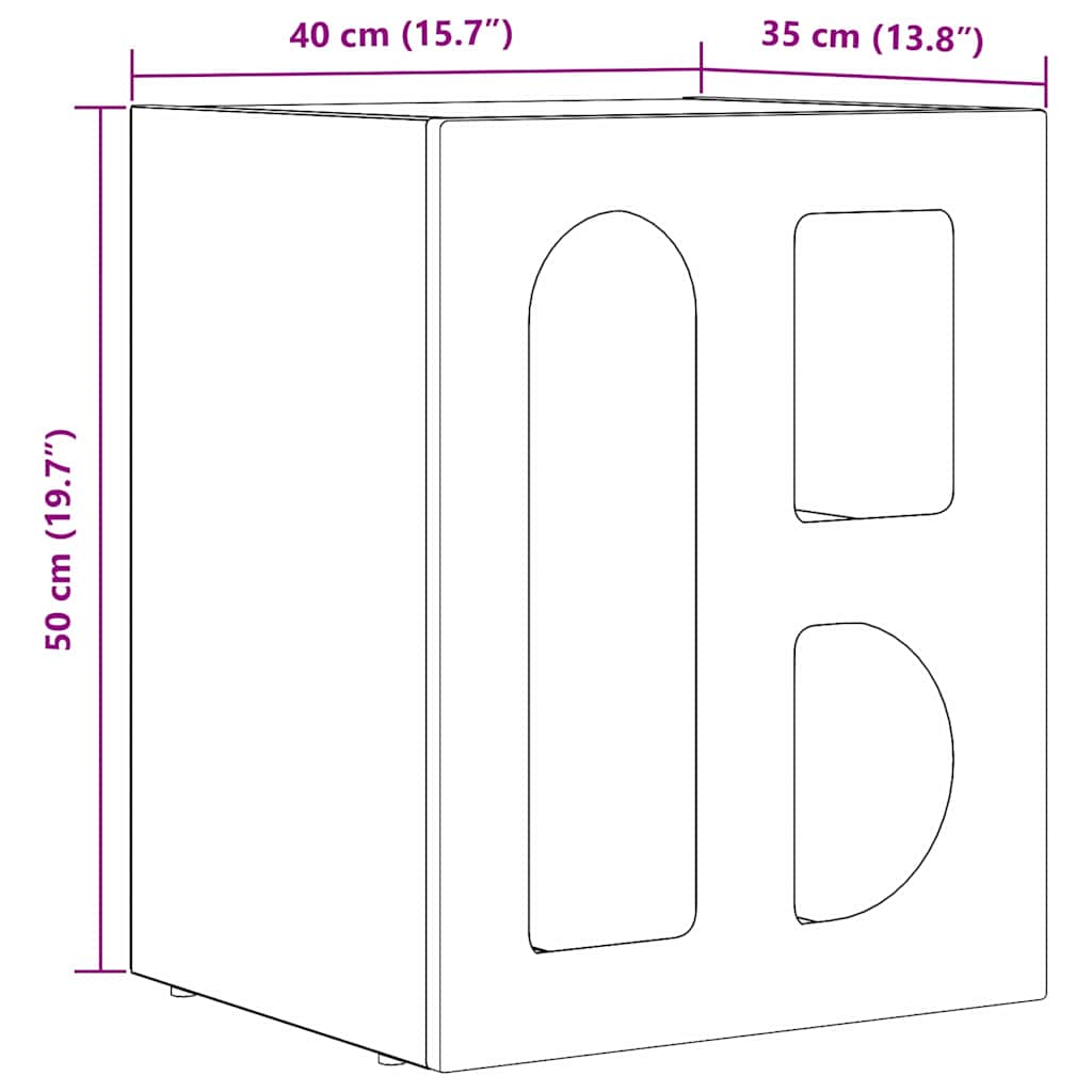 Comodino ELST Rovere Sonoma 40 x 35 x 50 cm | homemem39