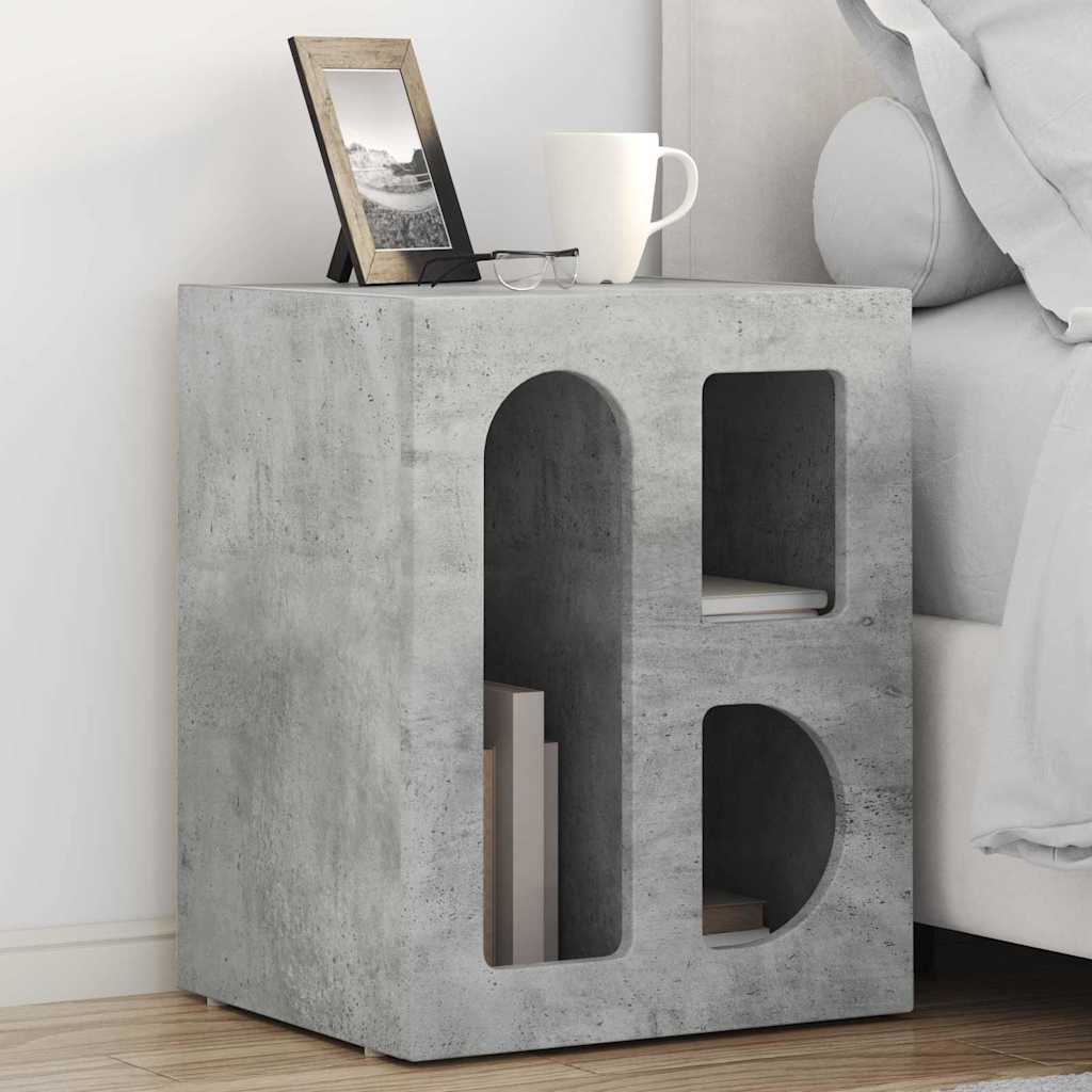 Comodino ELST Grigio cemento 40 x 35 x 50 cm | homemem39