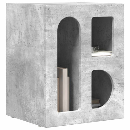 Comodino ELST Grigio cemento 40 x 35 x 50 cm