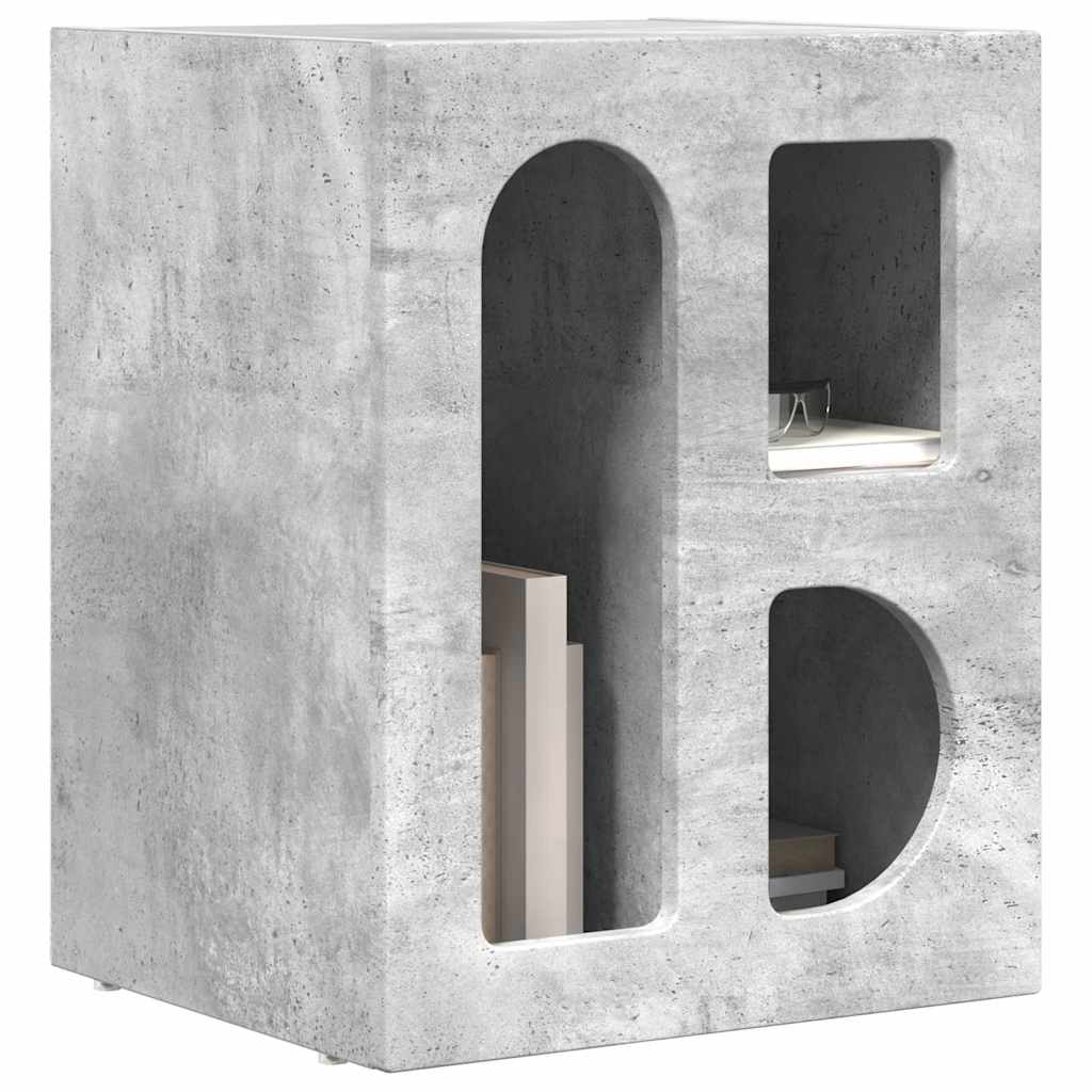 Comodino ELST 2 pz Grigio cemento 40 x 35 x 50 cm | homemem39