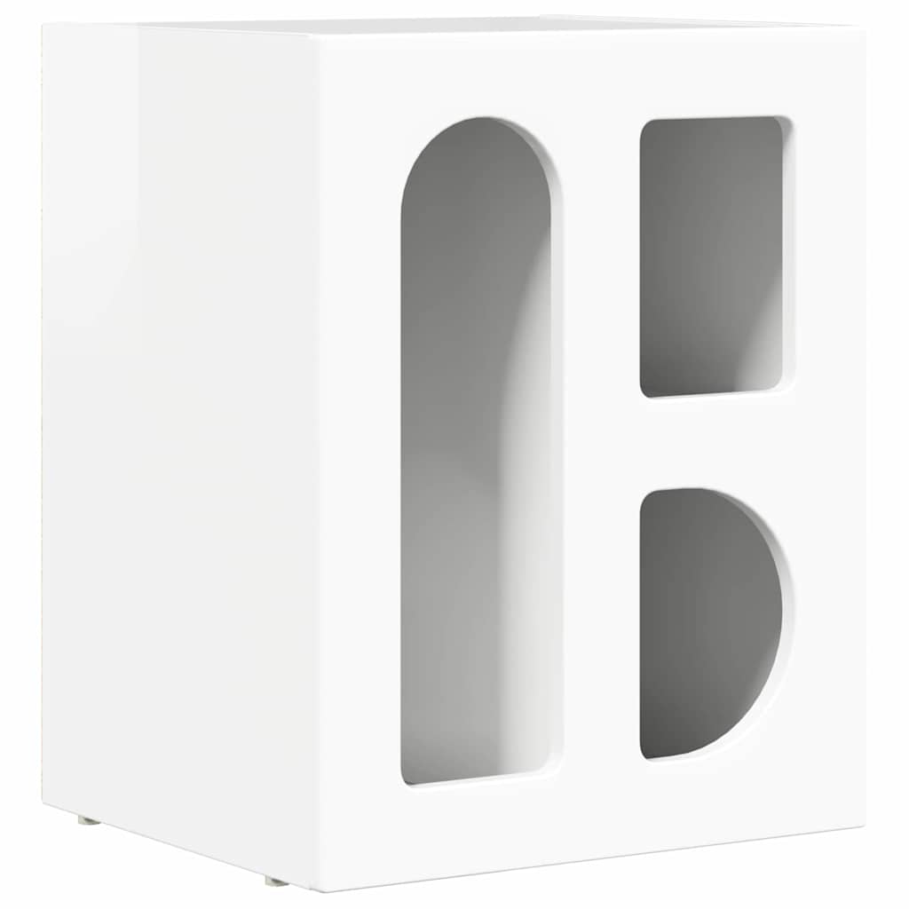 Comodino ELST Bianco Lucido 40 x 35 x 50 cm | homemem39