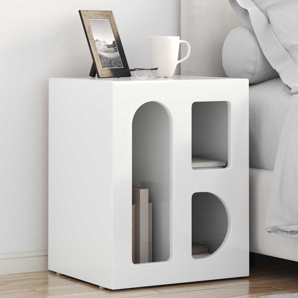 Comodino ELST 2 pz Bianco Lucido 40 x 35 x 50 cm | homemem39