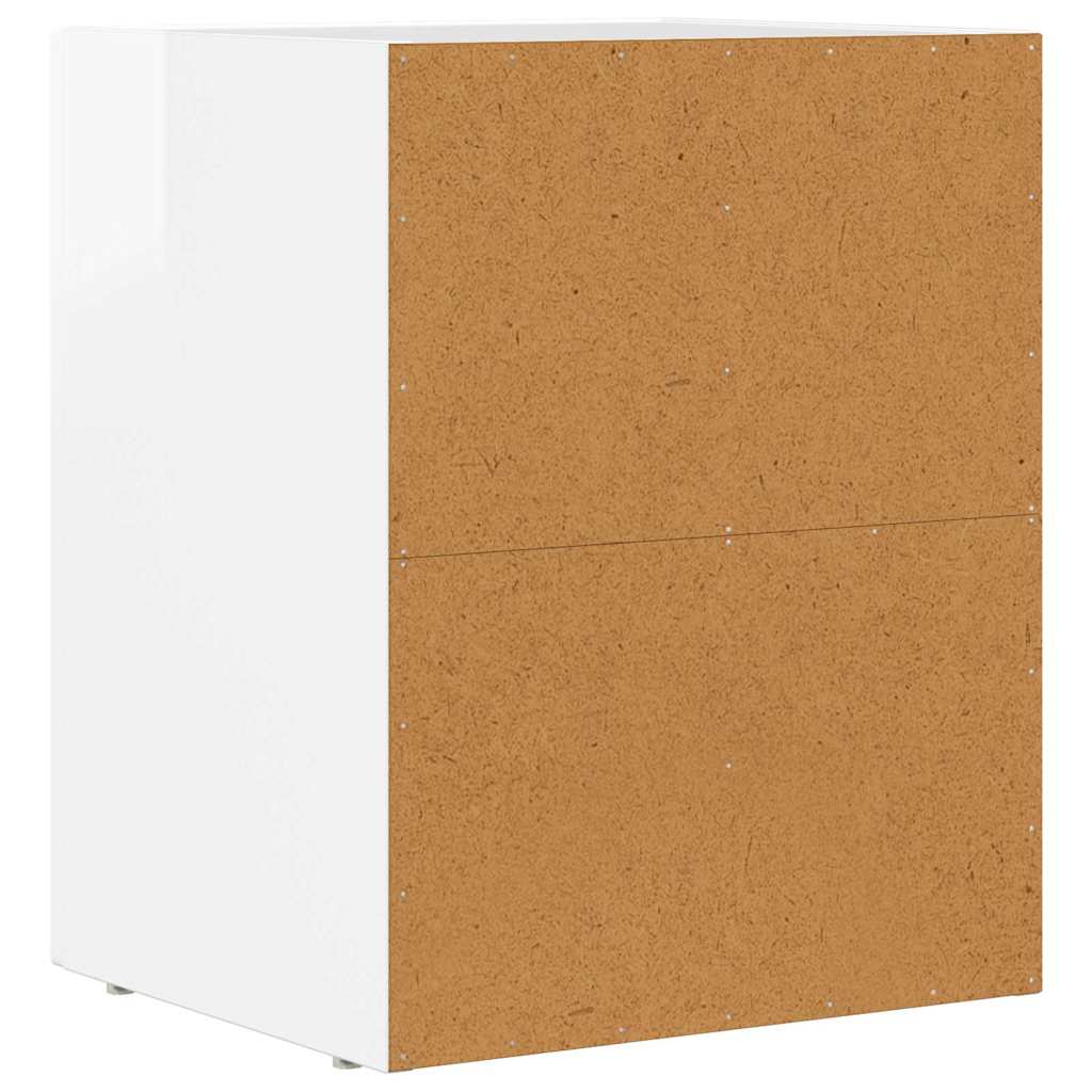 Comodino ELST 2 pz Bianco Lucido 40 x 35 x 50 cm | homemem39