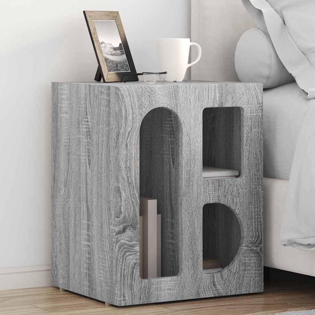 Comodino ELST Grigio Sonoma 40 x 35 x 50 cm | homemem39