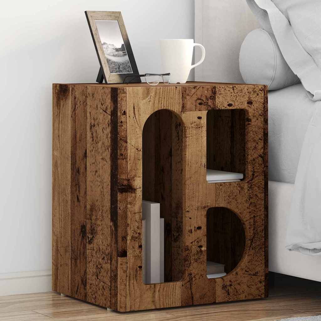 Comodino ELST Legno vecchio 40 x 35 x 50 cm Legno multistrato | homemem39