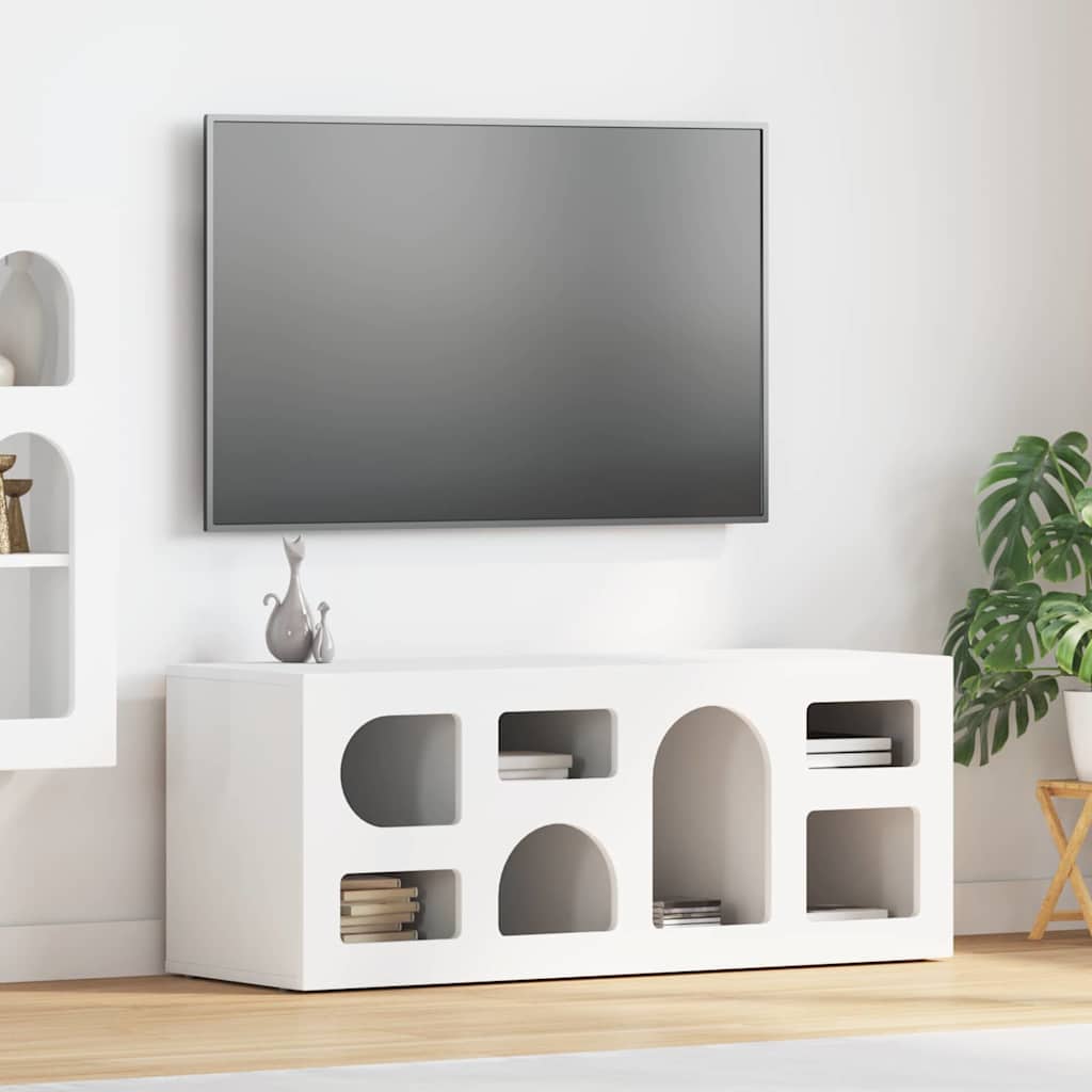 Mobile TV Bianco 100 x 35 x 40 cm Legno multistrato