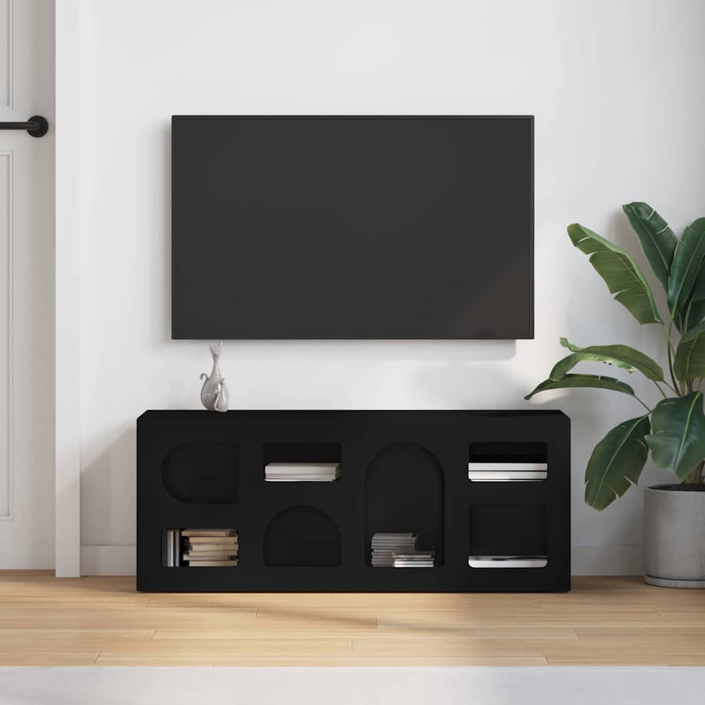 Mobile TV Nero 100 x 35 x 40 cm Legno multistrato