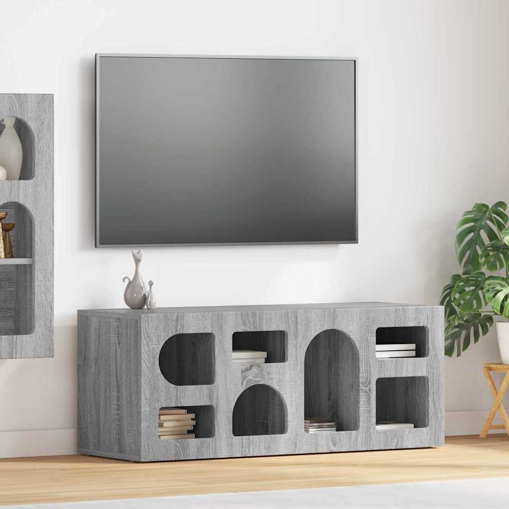 Mobile TV Grigio Sonoma 100 x 35 x 40 cm Legno multistrato