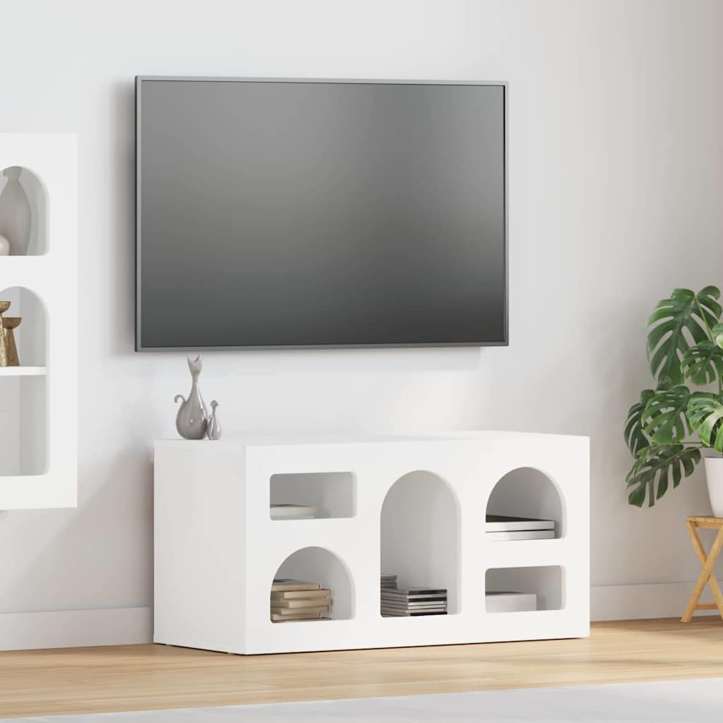 Mobile TV Bianco 80 x 35 x 40 cm Legno multistrato